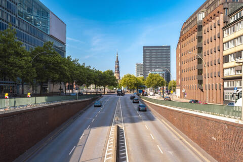 Willy-Brandt-Strasse, Hamburg, Deutschland, lizenzfreies Stockfoto