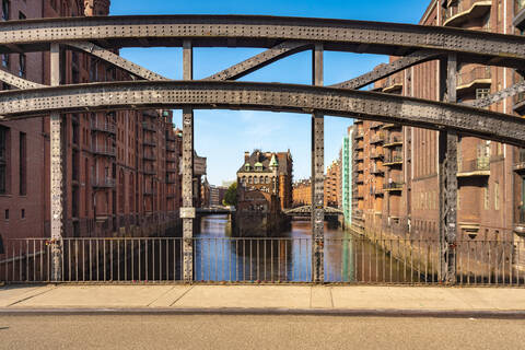 Wasserschloss, Speicherstadt, Hamburg, Deutschland, lizenzfreies Stockfoto