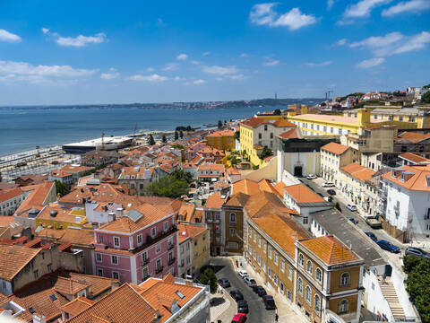 Blick über die Altstadt, Lissabon, Portugal, lizenzfreies Stockfoto