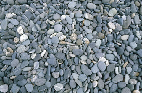 Close up of smooth pebbles stock photo