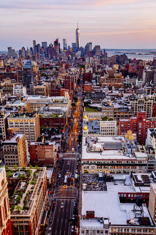 Luftaufnahme der Stadt New York, New York, Vereinigte Staaten, lizenzfreies Stockfoto