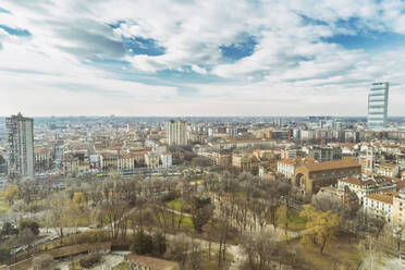 Skyline of Milan from above, Milan, Italy - TAMF01929