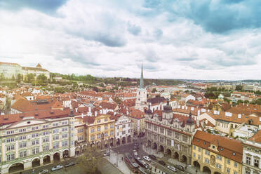 Der Kleinseitner Platz vom Glockenturm des Heiligen Nikolaus aus gesehen, Prag, Tschechische Republik - TAMF01944