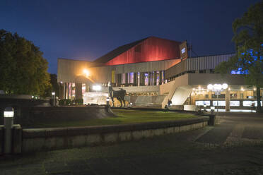 Badisches Staatstheater Karlsruhe bei Nacht, Deutschland - TAMF01969