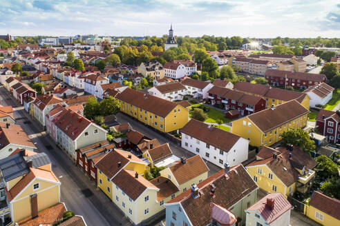 Altstadt von Västervik im Sommer, Västervik, Schweden - TAMF01982