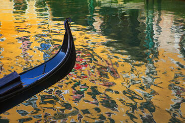 Close up of ornate gondola on canal - BLEF13212