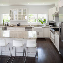 Stools, breakfast bar and counters in modern kitchen - BLEF13257