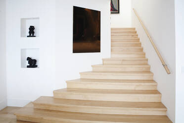 Modernes Treppenhaus und Wandkunst - BLEF13278