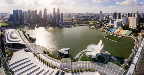 Skyline Financial District, Marina Bay Esplanade und Bayfront, Singapur - HSIF00756