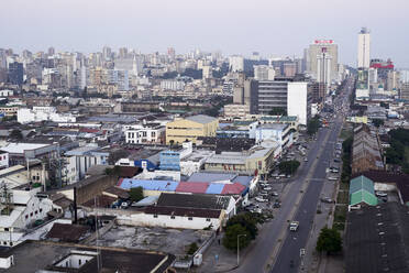 Drohnenansicht des Viertels Baixa, Maputo, Mosambik - VEGF00468