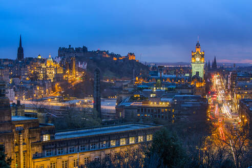 Panoramablick auf Edinburgh, UNESCO-Weltkulturerbe, Edinburgh, Schottland, Vereinigtes Königreich, Europa - RHPLF00130