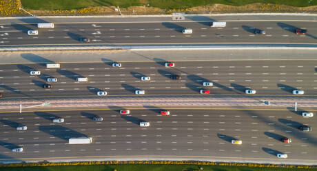 Aerial view of highway in Dubai, U.A.E. - AAEF01099