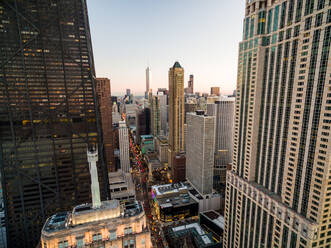 Aerial view of business building cityscape, Chicago, USA. - AAEF01285