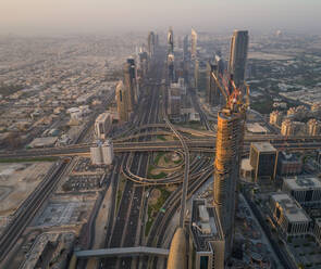 Aerial view of building under construction in Dubai, U.A.E. - AAEF01749