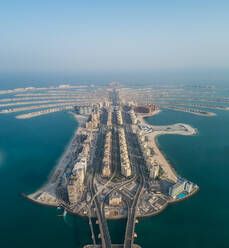 Aerial view of The Palm Jumeirah in Dubai, United Arab Emirates. - AAEF01769