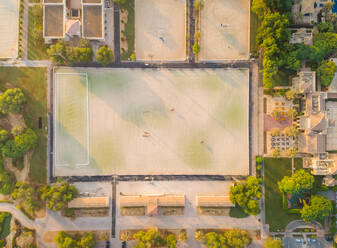 Aerial view of equestrian facility near the center of Dubai, U.A.E. - AAEF01880