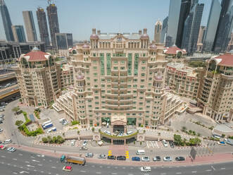 DUBAI, UNITED ARAB EMIRATES - 12 MAY 2016 : Aerial view of a luxury resort in Dubai. - AAEF01961