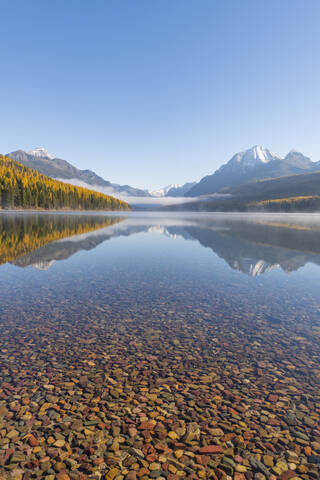 Bowman Lake, Glacier National Park, Montana, Vereinigte Staaten von Amerika, Nordamerika, lizenzfreies Stockfoto