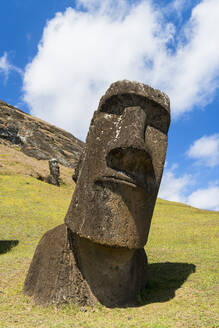 Moai-Köpfe der Osterinsel, Rapa Nui National Park, UNESCO Weltkulturerbe, Osterinsel, Chile, Südamerika - RHPLF00305