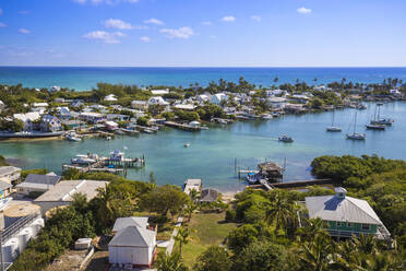 Habour, Hope Town, Elbow Cay, Abaco-Inseln, Bahamas, Westindische Inseln, Mittelamerika - RHPLF00385