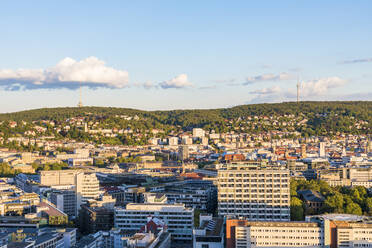 Exterior of buildings against sky in Stuttgart, Germany - WDF05397