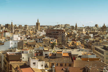 Blick auf das Stadtzentrum von oben, Valencia, Spanien - TAMF02126