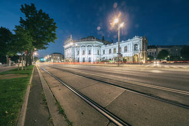 Burgtheater at night, Vienna, Austria - TAMF02132