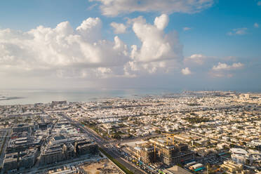 Aerial view of Dubai suburb in U.A.E. - AAEF02878