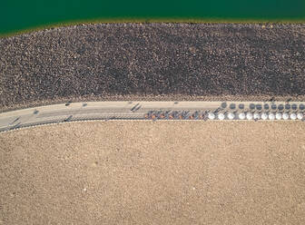 Abstract aerial view of Hatta lake point of view in Dubai, U.A.E. - AAEF02904