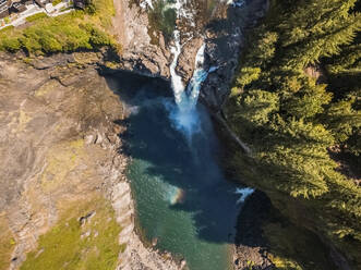 Aerial view of Snoqualmie Falls in Washington, USA. - AAEF03007