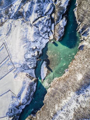 Luftaufnahme des Flusses Ölfusá in Island. - AAEF03079