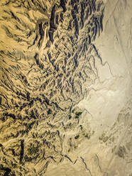 Abstract aerial view of Volcano Bromo relief in Indonesia. - AAEF03098