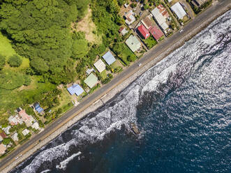 Aerial view of Tahiti coastline in French Polynesia. - AAEF03136