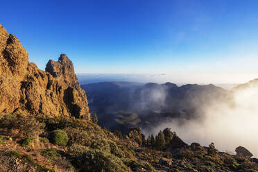 Pico de Las Nieves, 1949m, highest point in Gran Canaria, Gran Canaria, Canary Islands, Spain, Atlantic, Europe - RHPLF00472