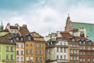 Historische Gebäude am Schlossplatz (Plac Zamkowy), Altstadt, UNESCO-Weltkulturerbe, Warschau, Polen, Europa - RHPLF00576