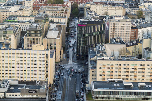 Blick vom Palast für Kultur und Wissenschaft (Palac Kultury i Nauki) im Stadtzentrum auf die Weichsel, Warschau, Polen, Europa - RHPLF00578