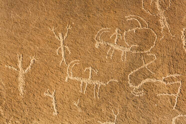 Sand Island Petroglyph Panel, in der Nähe von Bluff, Utah, Vereinigte Staaten von Amerika, Nord-Amerika - RHPLF00656