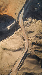 Aerial view of an empty road in the Sharjah desert, U.A.E. - AAEF03158