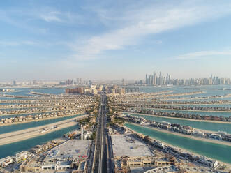 Aerial view of The Palm Jumeirah in Dubai, United Arab Emirates. - AAEF03247