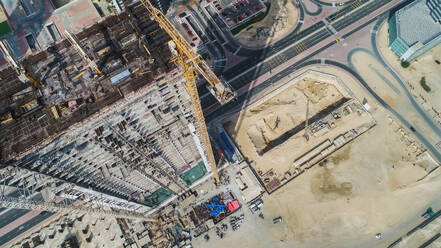 Aerial view of a building in construction in Dubai, United Arab Emirates. - AAEF03312