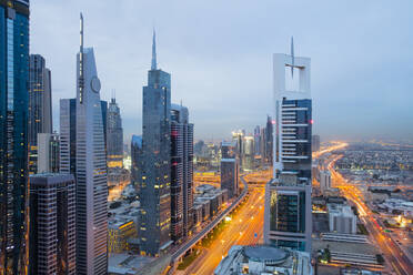 Skyline von Dubai, Dubai, Vereinigte Arabische Emirate, Naher Osten - RHPLF01281