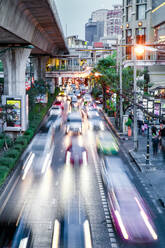 Sukhumvit Road traffic in rush hour, Bangkok, Thailand, Southeast Asia, Asia - RHPLF01379