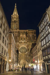 Münster Notre-Dame bei Nacht, Straßburg, Elsass, Departement Bas-Rhin, Frankreich, Europa - RHPLF01782