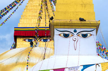 Größte Stupa Asiens, Boudhanath Stupa, UNESCO-Weltkulturerbe, Kathmandu, Nepal, Asien - RHPLF01787