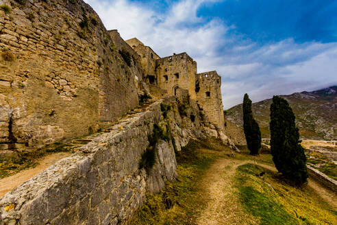 Blick von der Festung von Klis, wo Game of Thrones gedreht wurde, Kroatien, Europa - RHPLF01833