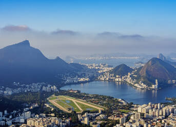 Stadtbild vom Berg Dois Irmaos aus gesehen, Rio de Janeiro, Brasilien, Südamerika - RHPLF02457