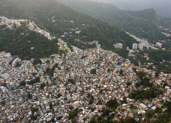 Rocinha Favela, Blick von oben, Rio de Janeiro, Brasilien, Südamerika - RHPLF02459