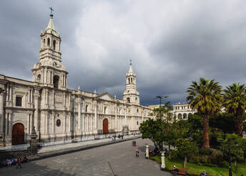 Kathedrale, Plaza de Armas, Blick von oben, Arequipa, Peru, Südamerika - RHPLF02481