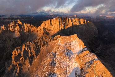 Luftaufnahme von Marmolada, Gran Vernel und Cima Ombretta, Dolomiten, Trentino-Südtirol, Italien, Europa - RHPLF02639