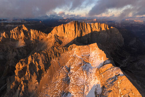 Luftaufnahme von Marmolada, Gran Vernel und Cima Ombretta, Dolomiten, Trentino-Südtirol, Italien, Europa - RHPLF02639